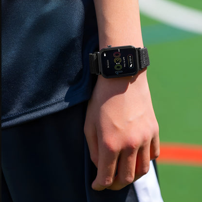 Tikkers Smart Series 13 - Black Fabric Strap Smart Watch & Headphone Set TKS13-0033- Gift Set