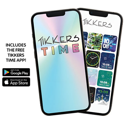 Tikkers Smart Series 13 - Black Fabric Strap Smart Watch & Headphone Set TKS13-0033- Gift Set