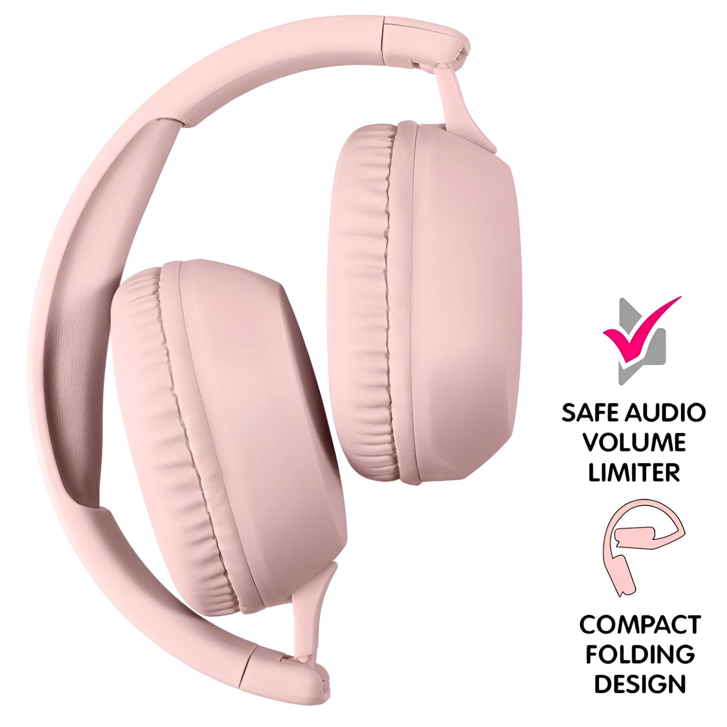 Tikkers Smart Series 13 - Pink Fabric Strap Smart Watch & Headphone TKS13-0034- Gift Set