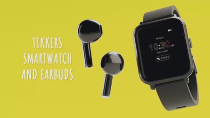 Tikkers Series 10 White Smart Watch & Earbuds - TKS10-0007 - Gift Set