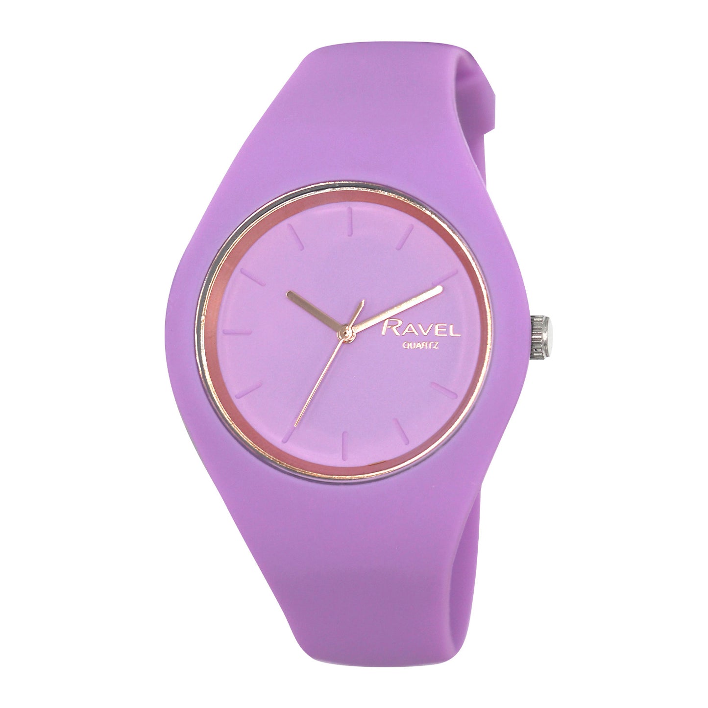 Unisex Comfort Fit Silicone Watch - Lilac-R1804.07