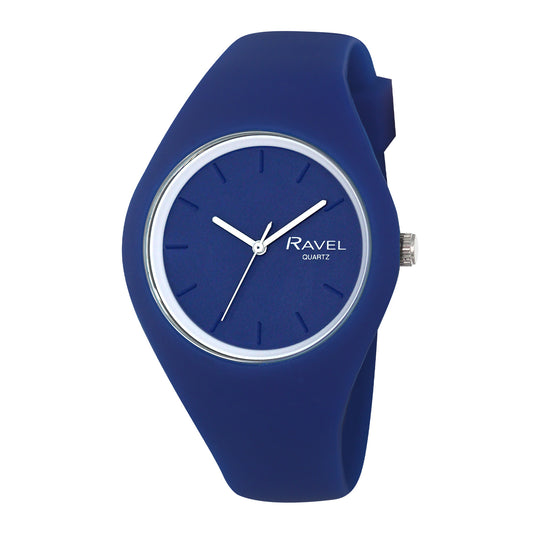 Unisex Comfort Fit Silicone Watch - Blue-R1804.16
