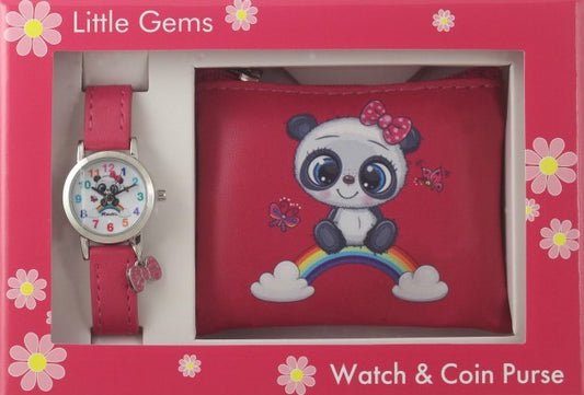 Little Gems Watch & Coin Purse Gift Set - Panda R2254